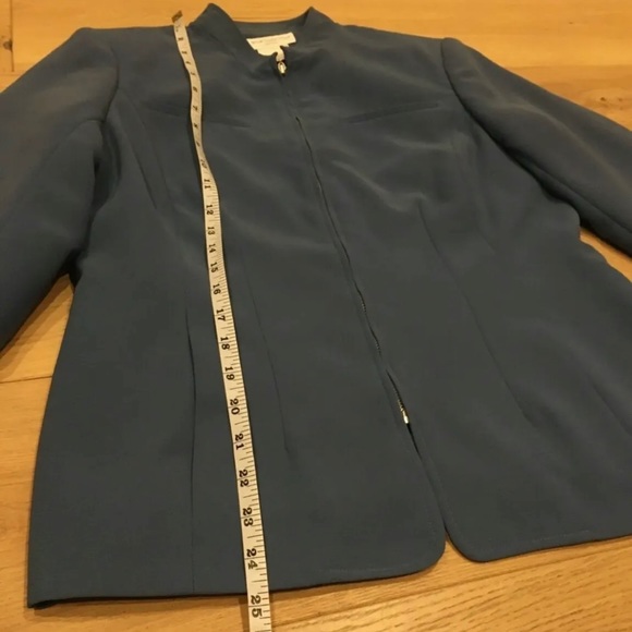 Worthington Petites Suit Jacket Blazer Size 8 Dark Blue - Picture 7 of 7